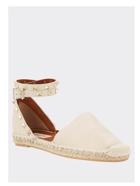 Valentino Garavani Rockstud Double Espadrille Flat Sz 35 retails $980